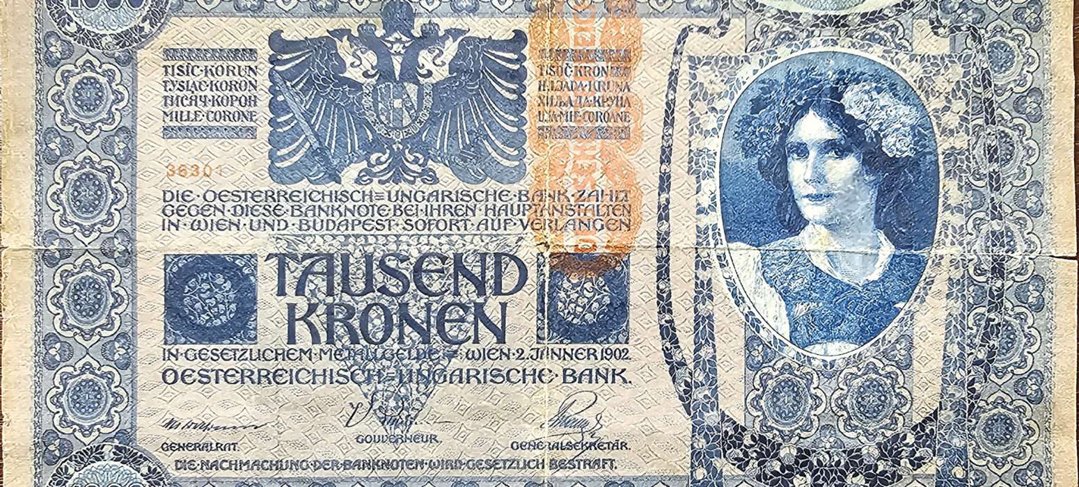 1000 Österreich-Ungarische Kronen Scan Sophie Ploner Stiftung