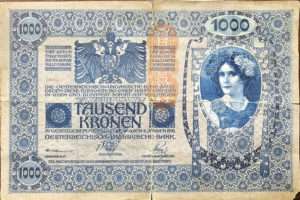 1000 Österreich-Ungarische Kronen Scan Sophie Ploner Stiftung